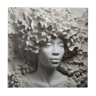 Afro-Amerikaanse vrouw zwart koningin melanine pop Tegeltje