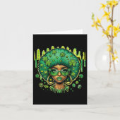 Afro-Amerikaanse Vrouwelijke Kabouter Zwarte St. P Kaart (Gele Bloem)