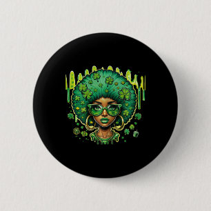 Afro-Amerikaanse Vrouwelijke Kabouter Zwarte St. P Ronde Button 5,7 Cm