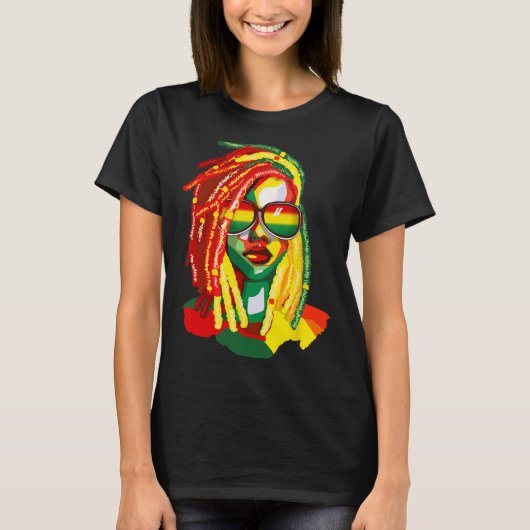 Afro-Amerikaanse Vrouwen Kunst Zwarte Geschiedenis T-shirt (Voorkant)