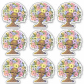 Afro-Amerikaanse vrouwen met bloemen in haar Sticker (Voorkant)
