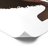 Afro-Amerikaanse Vrouwen Zwart Inspirerend Quote Poster (Hoek)