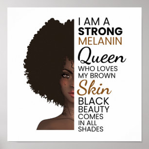 Afro-Amerikaanse Vrouwen Zwart Inspirerend Quote Poster
