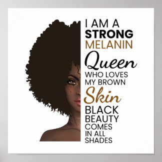 Afro-Amerikaanse Vrouwen Zwart Inspirerend Quote Poster