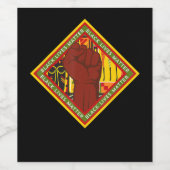 Afro-Amerikaanse vuist Melanin Black Pride Music Wijn Etiket (Enkel label)