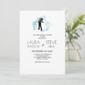 Afro-Amerikaanse Waterverf Splash Invitation Kaart (Staand voorkant)