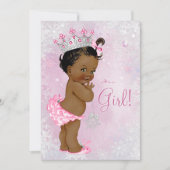 Afro-Amerikaanse Winter Wonderland Baby shower Kaart (Voorkant)