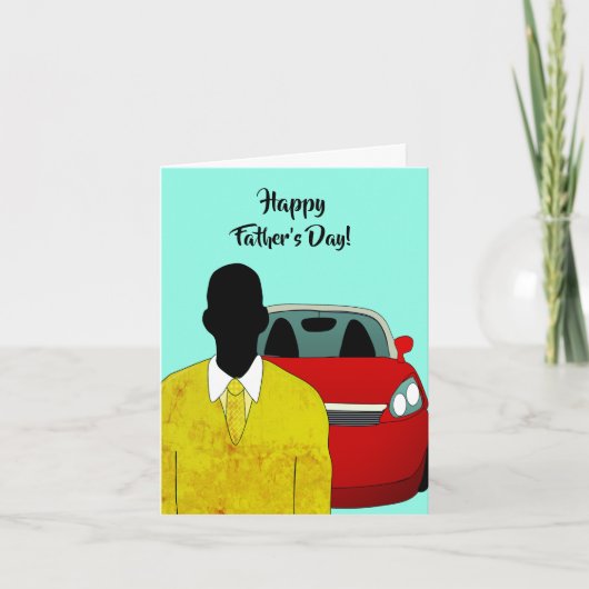 Afro-Amerikaanse Zalige Vaderdag Kaart (Voorkant)