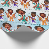 Afro-Amerikaanse zangers Cadeaupapier (Hoek)