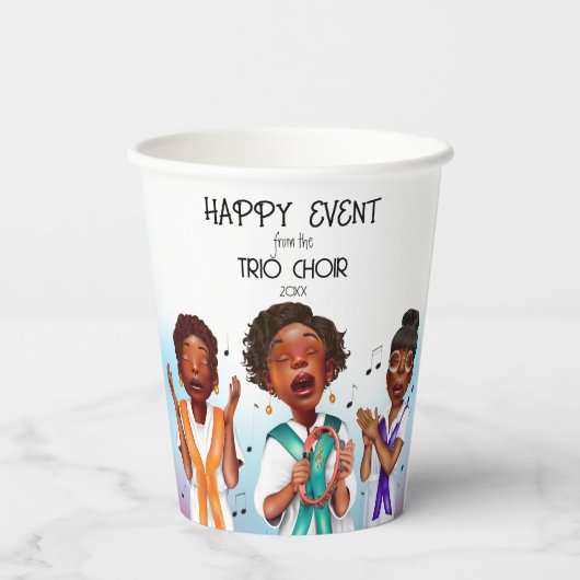 Afro-Amerikaanse zangers Papieren Bekers (Achterkant)