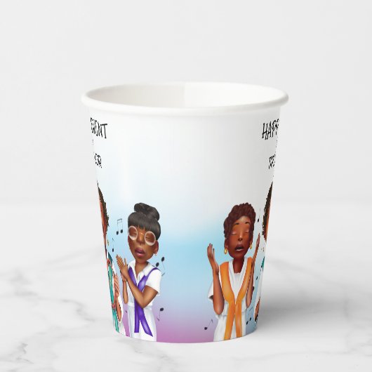 Afro-Amerikaanse zangers Papieren Bekers (Links)