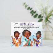 Afro-Amerikaanse zangers Schrift Feestdagenkaart (Staand voorkant)