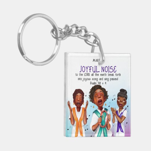 Afro-Amerikaanse zangers Schrift Sleutelhanger (Voorkant Links)