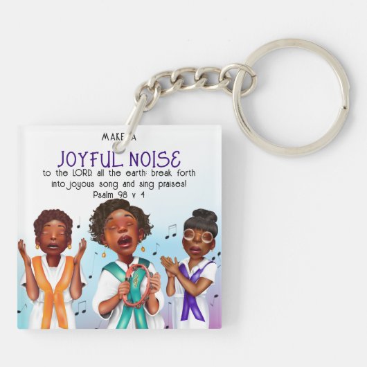 Afro-Amerikaanse zangers Schrift Sleutelhanger (Achterkant)