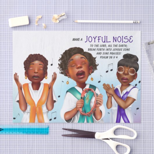 Afro-Amerikaanse zangers Schrift Tissuepapier (Craft)