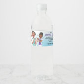 Afro-Amerikaanse zangers Schrift Waterfles Etiket (Voorkant)