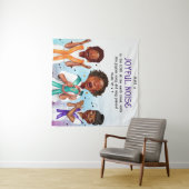 Afro-Amerikaanse zangers Schriftuur kerk achtergro Wandkleed (In Situ (horizontaal))