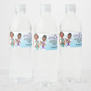 Afro-Amerikaanse zangers Schriftuur Waterfles Etiket