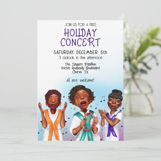 Afro-Amerikaanse zangers vakantiedagen Kaart (Staand voorkant)