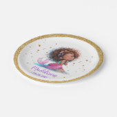 Afro-Amerikaanse zeemeermin 1st Birthday Paper Bor Papieren Bordje (Gekanteld)