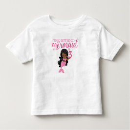 Afro-Amerikaanse Zeemeermin 3e Verjaardag Kinder Shirts