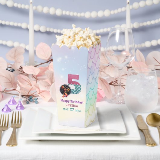 Afro-Amerikaanse zeemeermin 5e verjaardag Bedankdoosjes (Huwelijk)