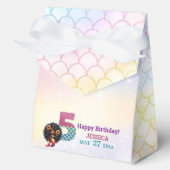 Afro-Amerikaanse zeemeermin 5e verjaardag Bedankdoosjes (Voorkant)