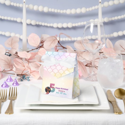 Afro-Amerikaanse zeemeermin 5e verjaardag Bedankdoosjes (Huwelijk)