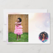 Afro-Amerikaanse zeemeermin 5e verjaardag foto Kaart (Achterkant)