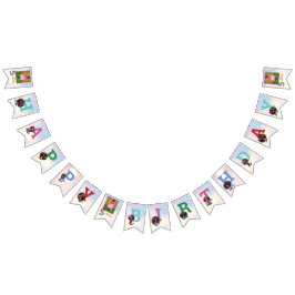 Afro-Amerikaanse zeemeermin 5e verjaardag foto Vlaggetjes