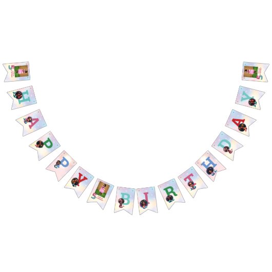 Afro-Amerikaanse zeemeermin 5e verjaardag foto Vlaggetjes (Alle)