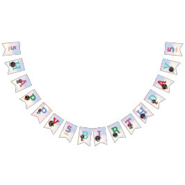 Afro-Amerikaanse zeemeermin 5e verjaardag Vlaggetjes