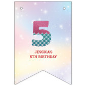 Afro-Amerikaanse zeemeermin 5e verjaardag Vlaggetjes (Eerste vlag)