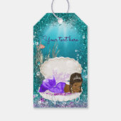 Afro-Amerikaanse Zeemeermin Gift Labels Cadeaulabel (Achterkant)