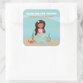 Afro-Amerikaanse Zeemeermin Meisje Bedankt Sticker (Tas)