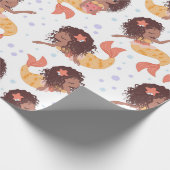 Afro-Amerikaanse zeemeermin Patroon Cadeaupapier (Hoek)