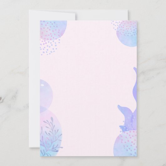 Afro-Amerikaanse zeemeermin roze en Paarse partij Kaart (Achterkant)