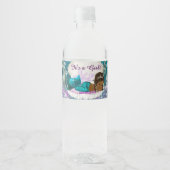 Afro-Amerikaanse Zeemeermin Waterfles Labels Etiket (Voorkant)