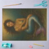 Afro-Amerikaanse zeemeermindecoupage Tissuepapier (Craft)