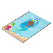 Afro-Amerikaanse Zeemeerminnaar Cute Custom Kinder Notitieboek (Linkerzijde)