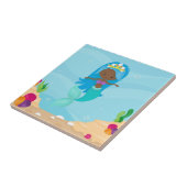 Afro-Amerikaanse Zeemeerminnaar Cute Custom Kinder Tegeltje (Zijkant)