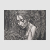 Afro-Amerikaanse zwart-witte vrouw decoupage Tissuepapier (Voorkant)