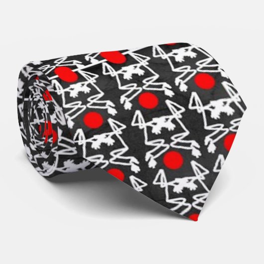 Afro-Amerikaanse zwarte en rode kerst Stropdas (Opgerold)