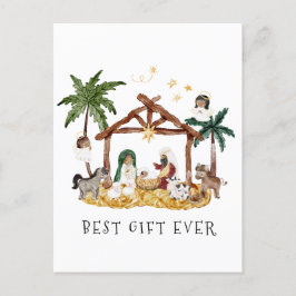 Afro-Amerikaanse zwarte Geboorte Kerstmis Briefkaart