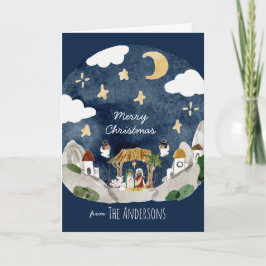 Afro-Amerikaanse zwarte Geboorte Kerstmis Kaart