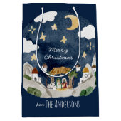 Afro-Amerikaanse zwarte Geboorte Kerstmis Medium Cadeauzakje (Voorkant)