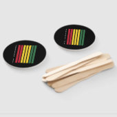 Afro-Amerikaanse zwarte geschiedenis 1865 Handwaaier (Niet-gemonteerd)