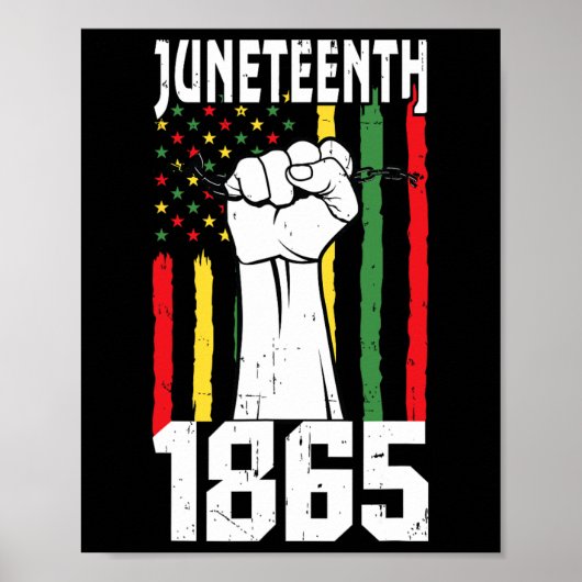 Afro-Amerikaanse zwarte geschiedenis 1865 Juneteen Poster (Voorkant)