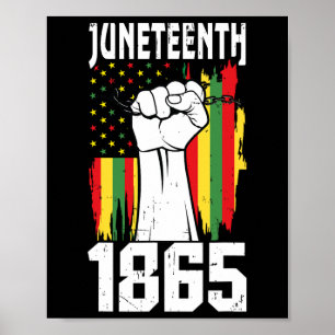Afro-Amerikaanse zwarte geschiedenis 1865 Juneteen Poster
