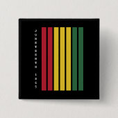 Afro-Amerikaanse zwarte geschiedenis 1865 Vierkante Button 5,1 Cm (Voorkant)